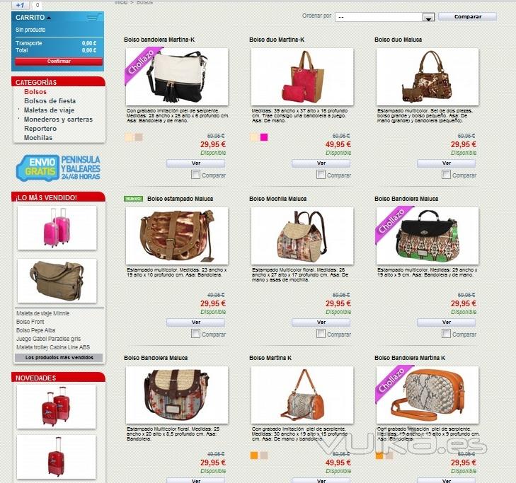 Tienda online de bolsos, ltima temporada