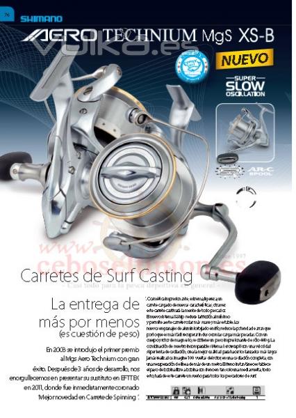 www.ceboseltimon.es - Novedad 2012 Carrete Shimano Aero Technium XSB 10.000 - Bobinas 2 Aluminio
