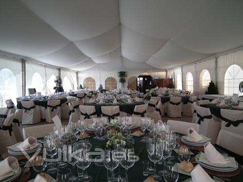 interior carpa boda