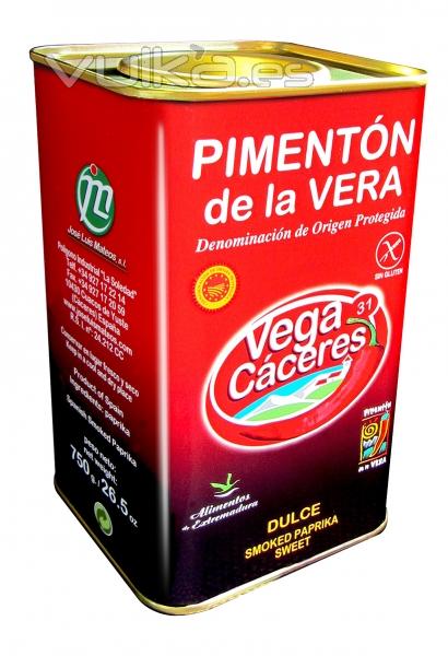 PIMENTON DE LA VERA VEGACACERES LATA 750 G. NETO JOSE LUIS MATEOS, S.L.