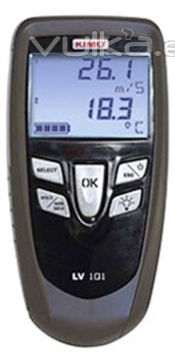 Anemometro termometro electronico serie 100 modelo LV-107S de kimo en www.tiendapymarc.com