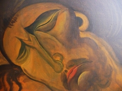 Fragmento de pintura al oleo - jose villalba