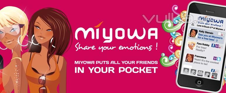 Etiqueta Miyowa para el Mobile World Congress