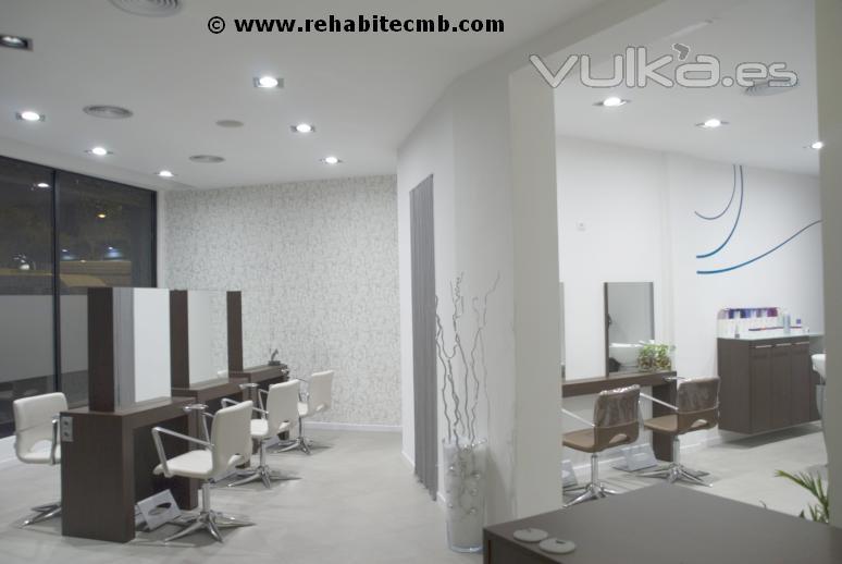 Proyecto interiorismo, reforma local realizado Barcelona ciudad, salon peluqueria. Diseo exclusivo.