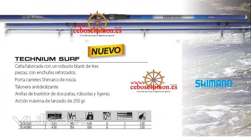 www.ceboseltimon.es - Caña Shimano  Technium Surf 4.25Mt