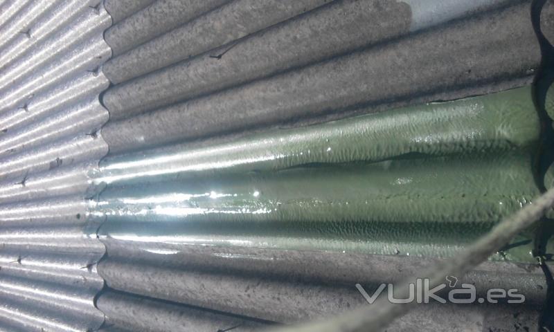 reparacion de cubierta de uralita con poliurea ALC200