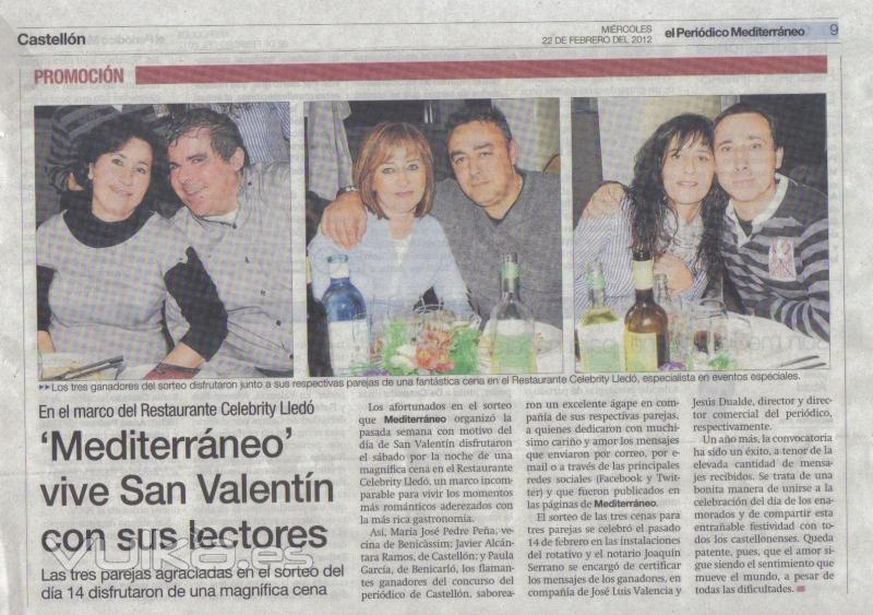 Ganadores del Concurso Peridico Mediterrneo San Valentn 2012