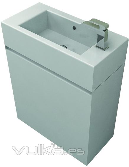 mueble de baño con lavabo de solo 25 cm. de prof.