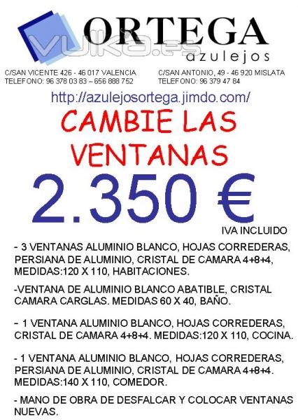 presupuesto cambio de ventanas