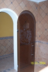 Puertas cristal con forma