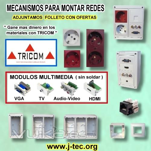 Mecanismos TRICOM.  Productos para el Instalador