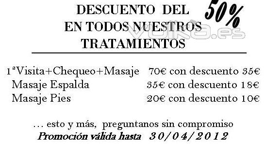 Descuento A.S.I.N.S.E. Consulta y Masaje 652 50 50 28