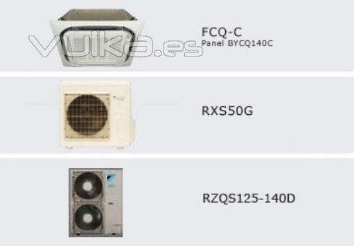 Aire acondicionado daikin sky air confort inverter cassette CQS71C en www.nomascalor.es