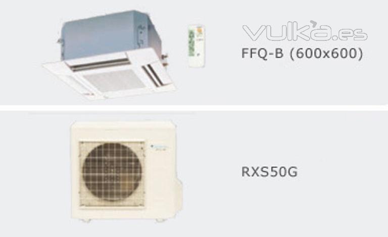 Aire Acondicionado cassette Daikin Sky Comfort Air Inverter FQ25B en www.nomascalor.es