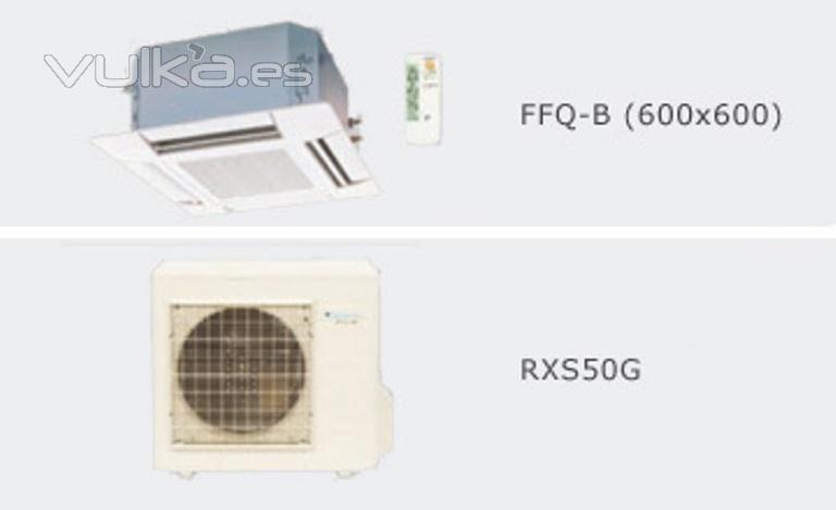 Aire Acondicionado cassette Daikin Sky Comfort Air Inverter FQ50B en www.nomascalor.es