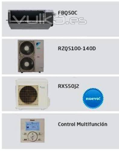 Aire acondicionado Daikin conductos Sky Air con bomba de calor ZBQ100C en www.nomascalor.es