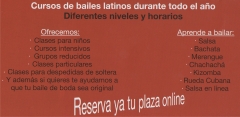 Cursos de bailes latinos durante todo el ao.