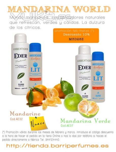 Nuevo ambientador de mandarina. A la vez de dulce y refrescante nos recuerda ese aroma mediterrneo.