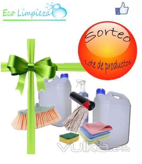 sorteo de un lote de productos de limpieza a través de facebook