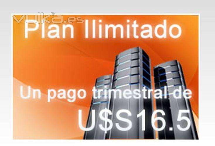 web hosting ilimitado USd 16,50 trimestral . 