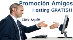 Web hosting gratis. promo amigos. visita nuestro sitio web para mas info