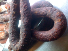 Morcilla de cebolla y calabaza, de nuestra huerta