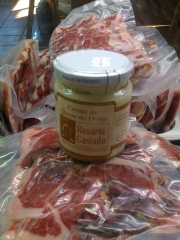 Crema de queso de oveja con jamon, insuperable!!