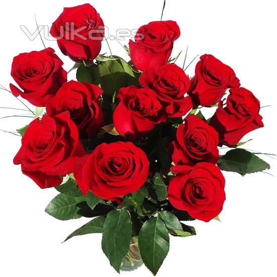 Regala rosas a domicilio. Ramo de Rosas rojas para enviar flores online.