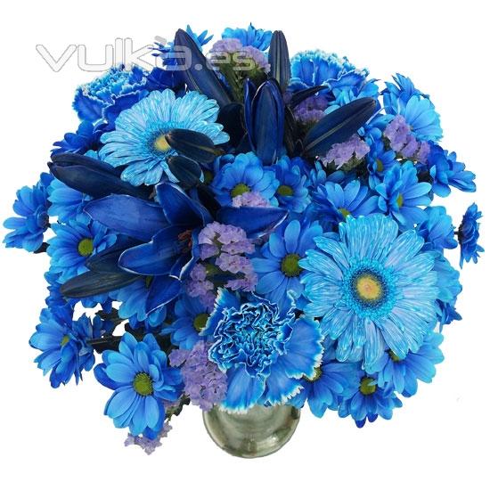 Ramo de flores azules.  Enviar y regalar flores a domicilio con la mejor floristera online.