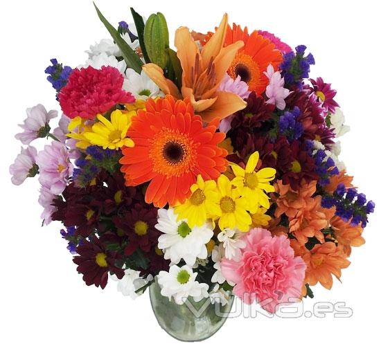Ramo de flor variada tonos multicolo. Enviar y regalar flores a domicilio con la mejor floristera.