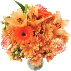 Ramo de flor variada tonos naranja. Enviar y regalar flores a domicilio con la mejor floristería.