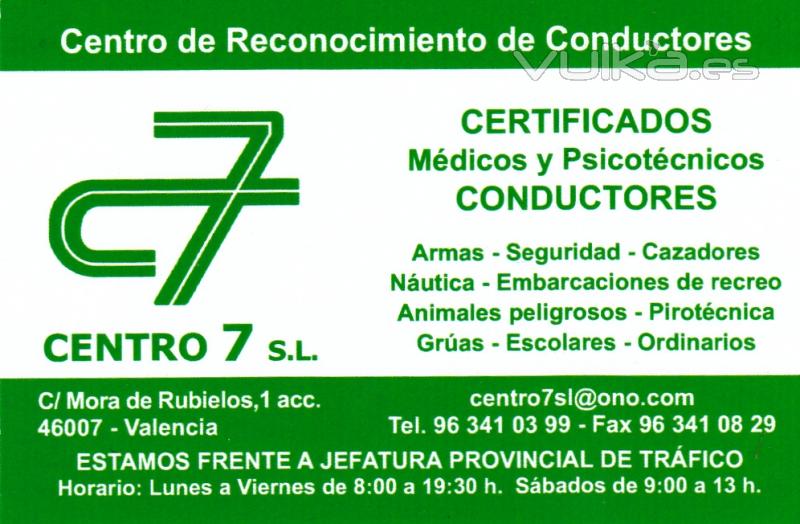 CENTRO DE RECONOCIMIENTO DE CONDUCTORES