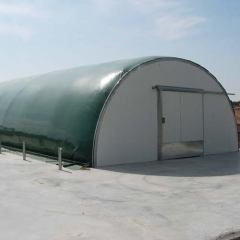 Invernadero tipo tunel para cultivo de champinones