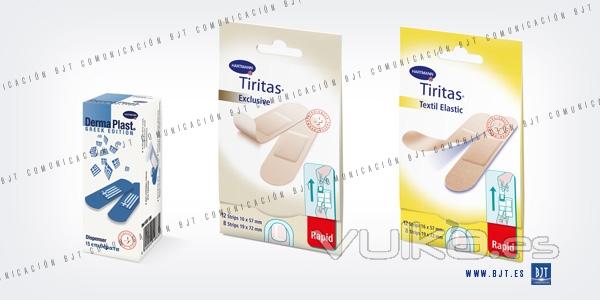 tiritas rapid y tiritas dermaplast de Laboratorios Hartmann