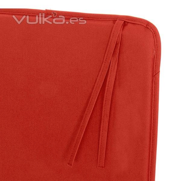 Cojin silla lazos waterpro rojo 39x39 en La Llimona home (1)