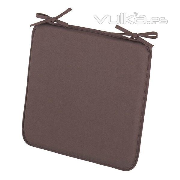 Cojin silla lazos waterpro chocolate 39x39 en La Llimona home