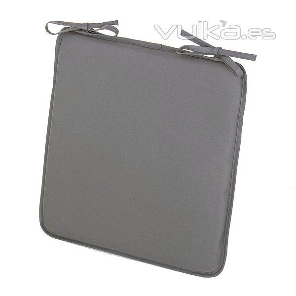 Cojin silla lazos waterpro gris 39x39 en La Llimona home