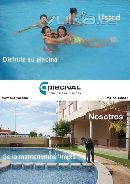 Piscival: Usted disfrute su piscina, Piscival  la mantiene limpia
