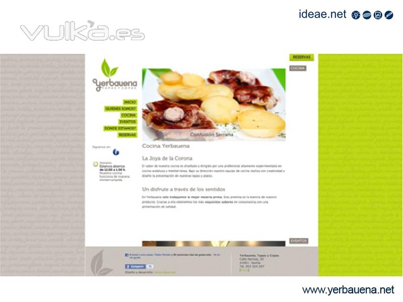 Diseño y desarrollo Sitio web www.yerbauena.net (Restauración)