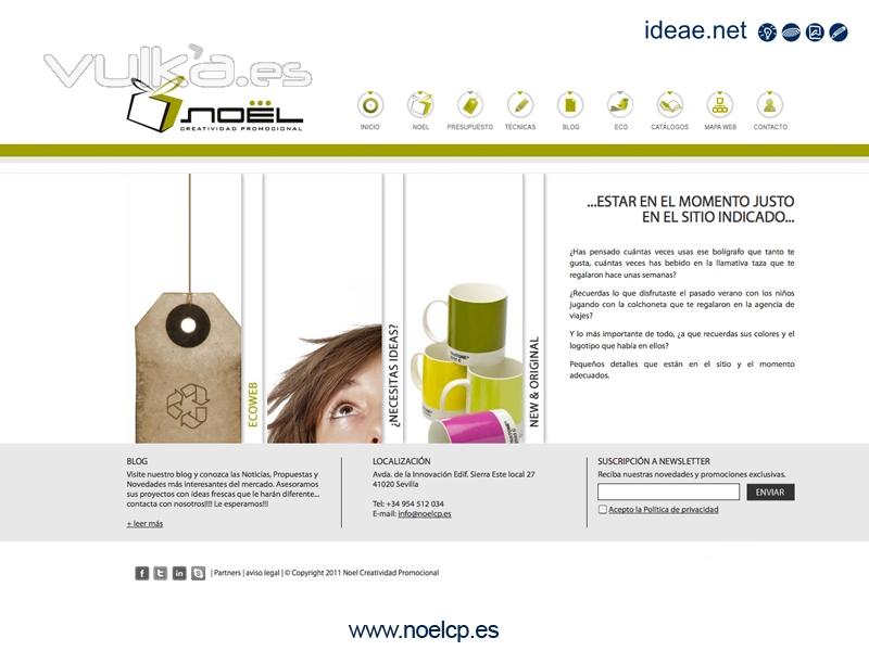 Diseo y desarrollo Sitio Web / www.noelcp.es (Merchandising)