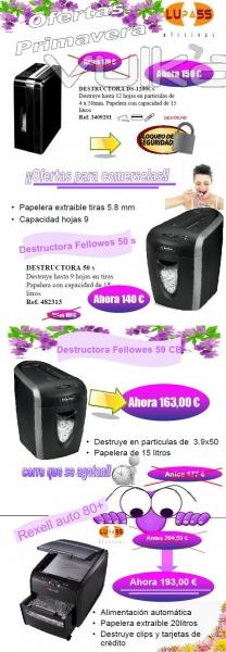 Oferta destructoras marzo!! laoficina20.com / lupass.net/ mueblesysillasdeoficina.com/tienda