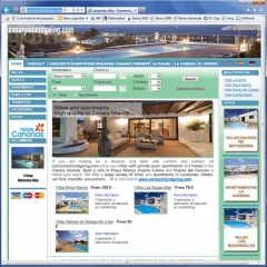 Diseno y programacion a medida de pagina web para empresa de alquiler de villas en lanzarote