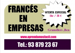 Clases de frances para empresas  1 hr / 26 eur en granollers