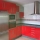 Mueble de cocina alto brillo roja