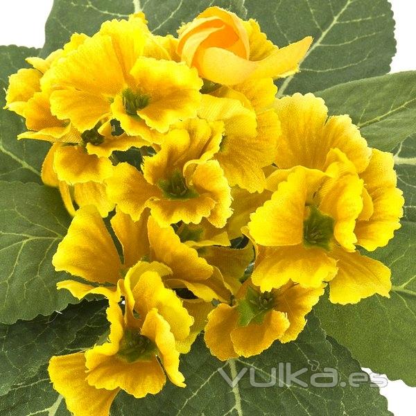 Plantas artificiales con flores. Planta primula artificial amarilla en La Llimona home (1)