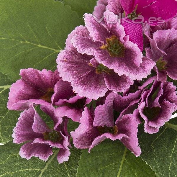 Plantas artificiales con flores. Planta primula artificial magenta en La Llimona home (1)