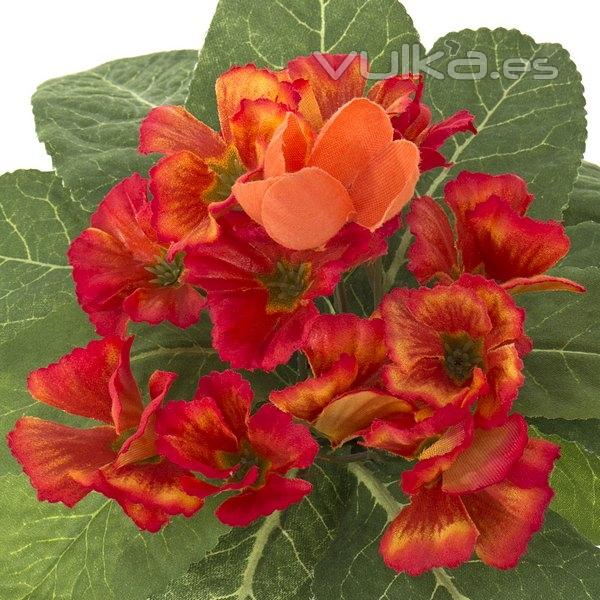 Plantas artificiales con flores. Planta primula artificial naranja en La Llimona home (2)