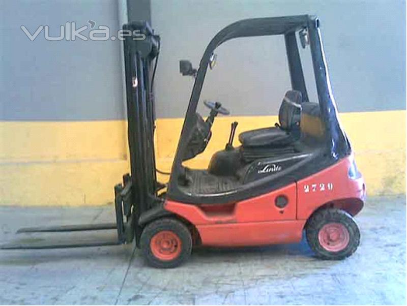 Carretilla disel LINDE, modelo: H16D, transmisin automtica, capacidad de carga: 1600 Kgs., mstil