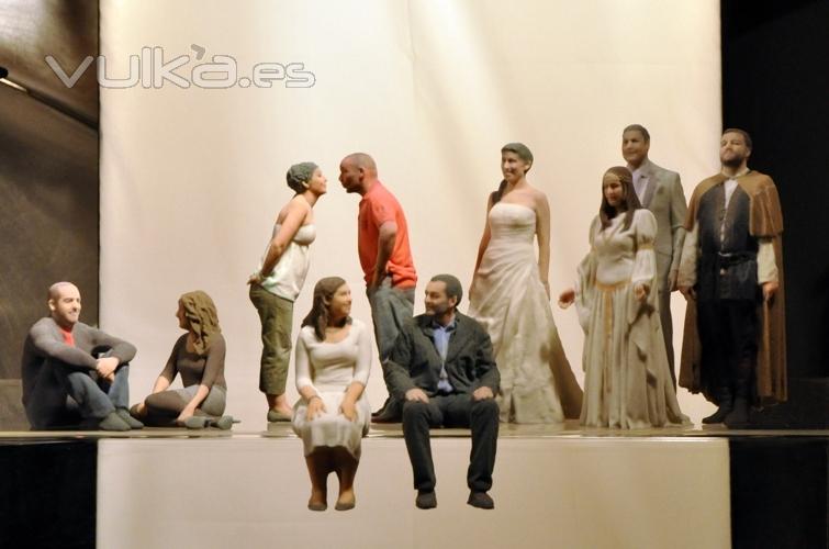 Figuras personalizadas para tarta nupcial PONTE EN TU TARTA ThreeDee-You Foto-Escultura 3d-u