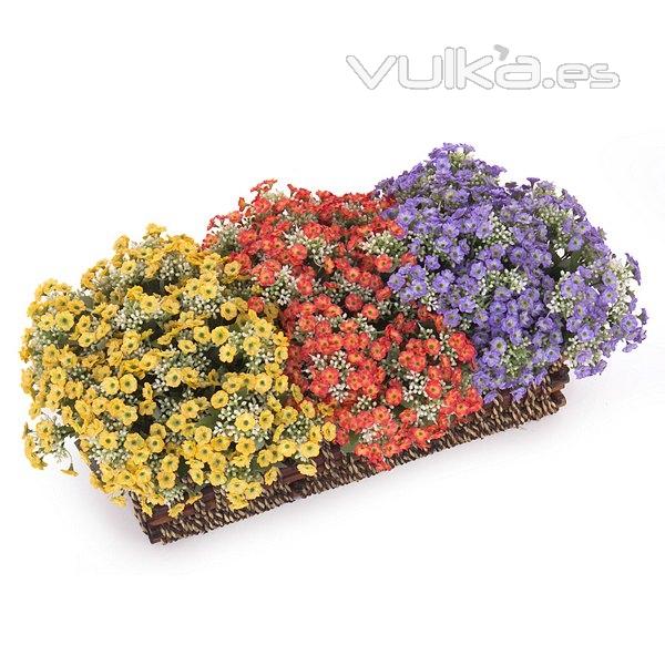 Plantas kalanchoes artificiales con flores surtidas en lallimona.com